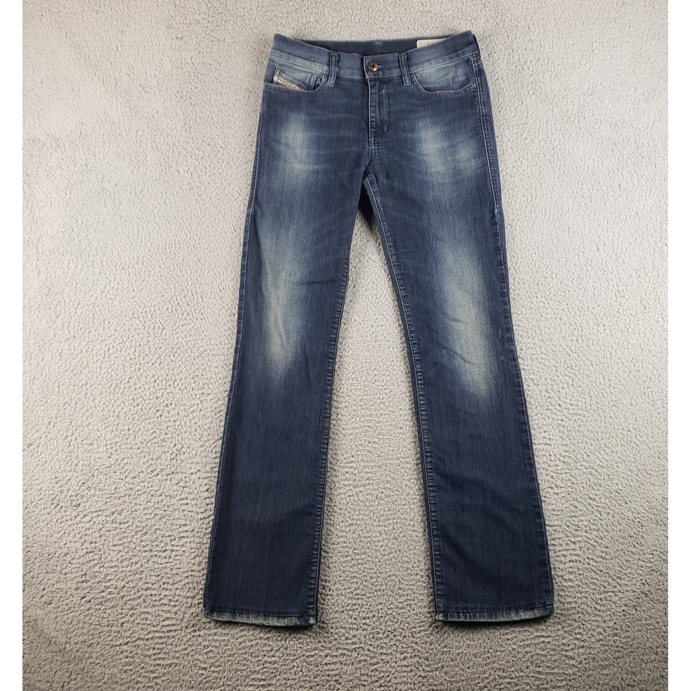 Diesel‎ Jeans Womens 26x34 (28x30) Blue Slim Bootcut Denim Stretch Faded Bootzee